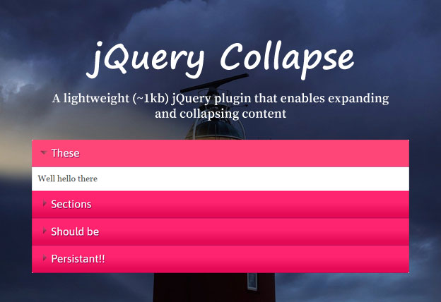 Flexible and Lightweight jQuery Accordion Plugin – jQuery Collapse