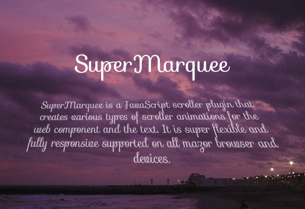 Smooth Marquee Scroller Responsive Web Component – SuperMarquee